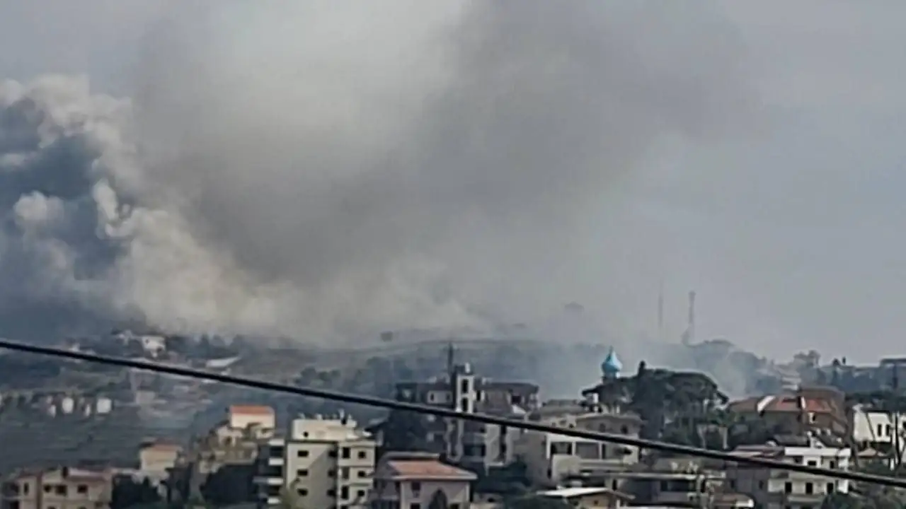 Footage shows of an Israeli airstrikes that targeted Southern Lebanon