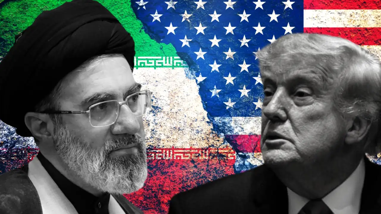 Image Created by the TMP Staff showing Iran's Supreme Leader Mojtaba Hosseini Khamenei and US President Donald Trump