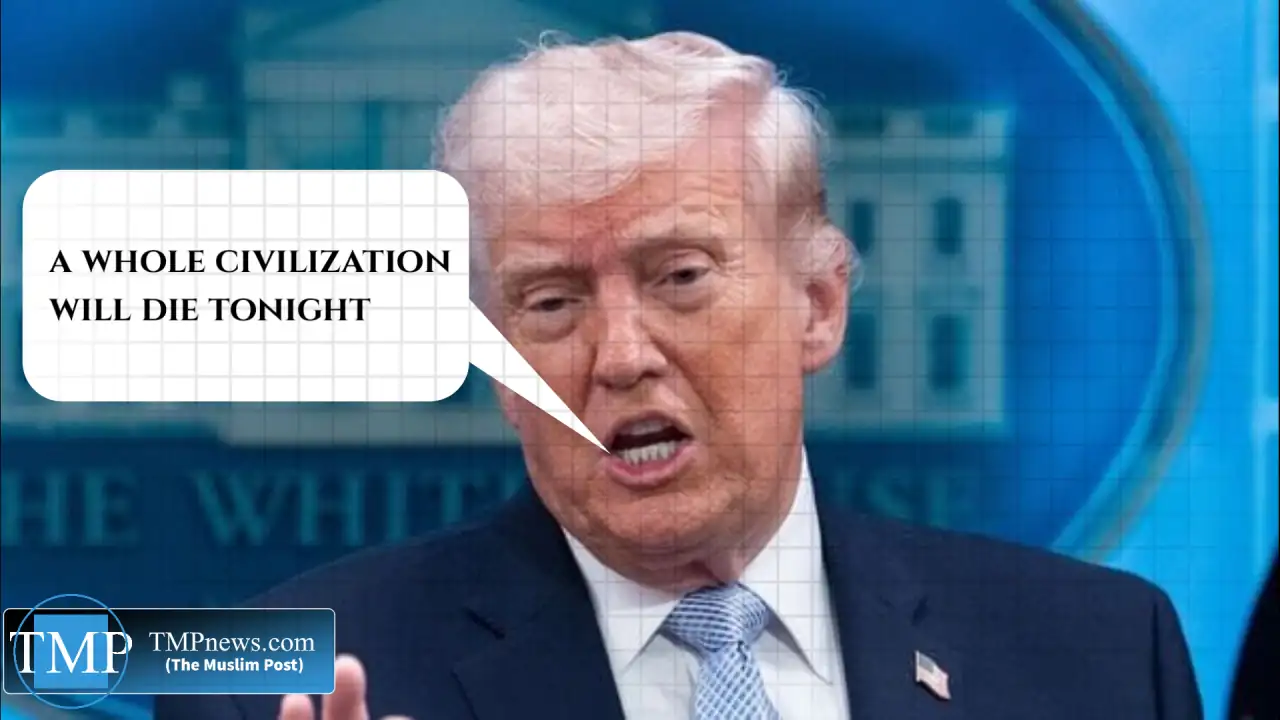 “Image created by the TMP Staff showing President Donald Trump’s threats against Iran.”